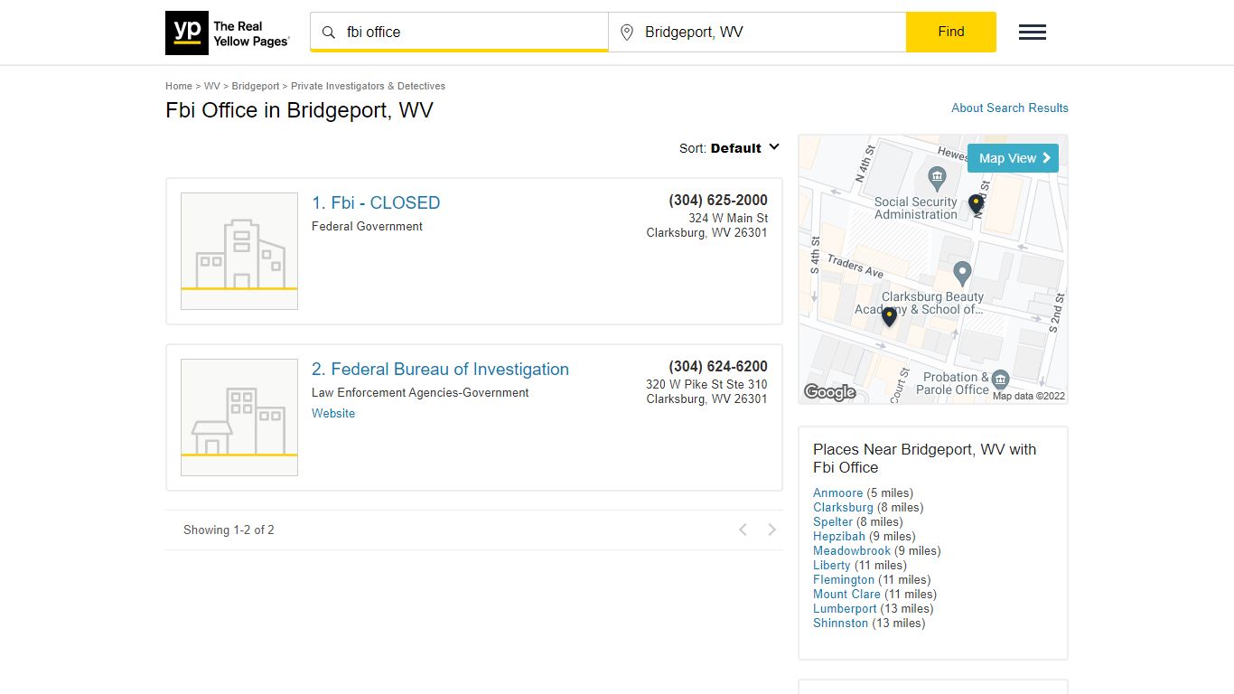 Fbi Office in Bridgeport, WV with Reviews - YP.com